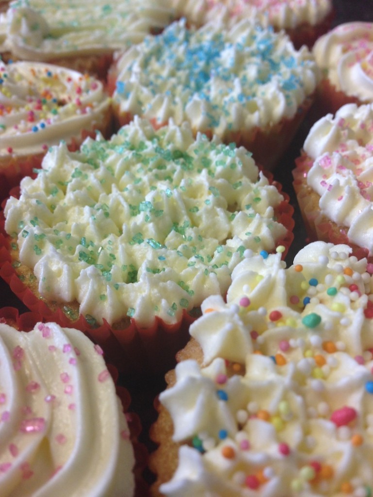 One of the times I used the vanilla icing on cupcakes.