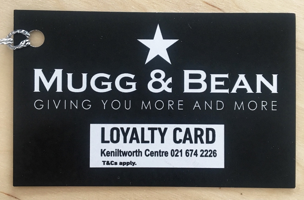Mugg and Bean Loyalty Card Saajida Says